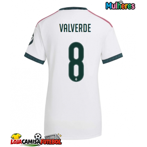 Camisa de Futebol Real Madrid Federico Valverde #8 Equipamento Principal Mulheres 2026-27 Manga Curta